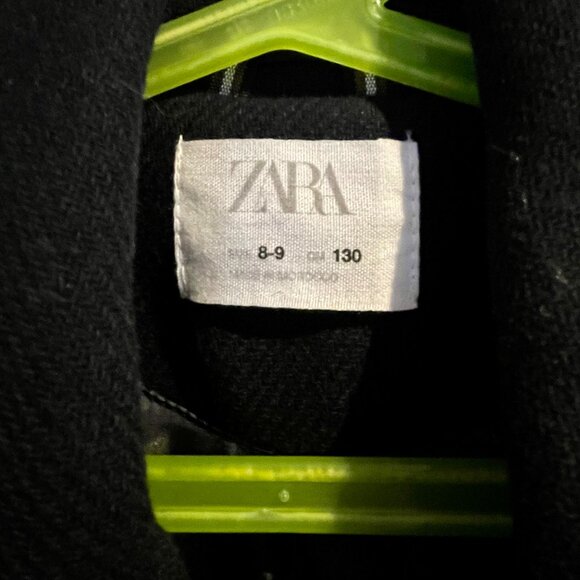 Navy ZARA peacoat, size 8-9. - Picture 2 of 2